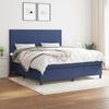 VidaXL Lit à sommier tapissier avec matelas Bleu 180x200 cm Tissu - Modèle 3141639