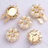 Crystal Pearl Button Covers For Women Blouses Detachable Clip-On Shirt Coat Decorative Buttons Diy Sewing Buttons Holiday Decor