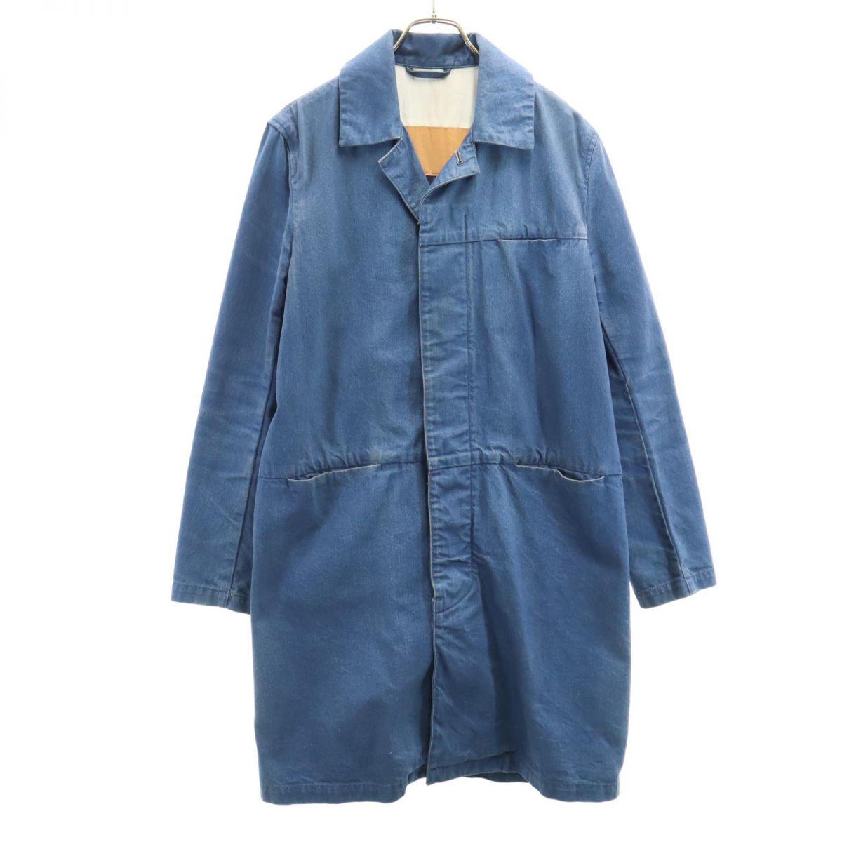 

my beautiful land let сделано в Японии Пальто из денима с открытым воротником 1 Синий Мужской Б/У