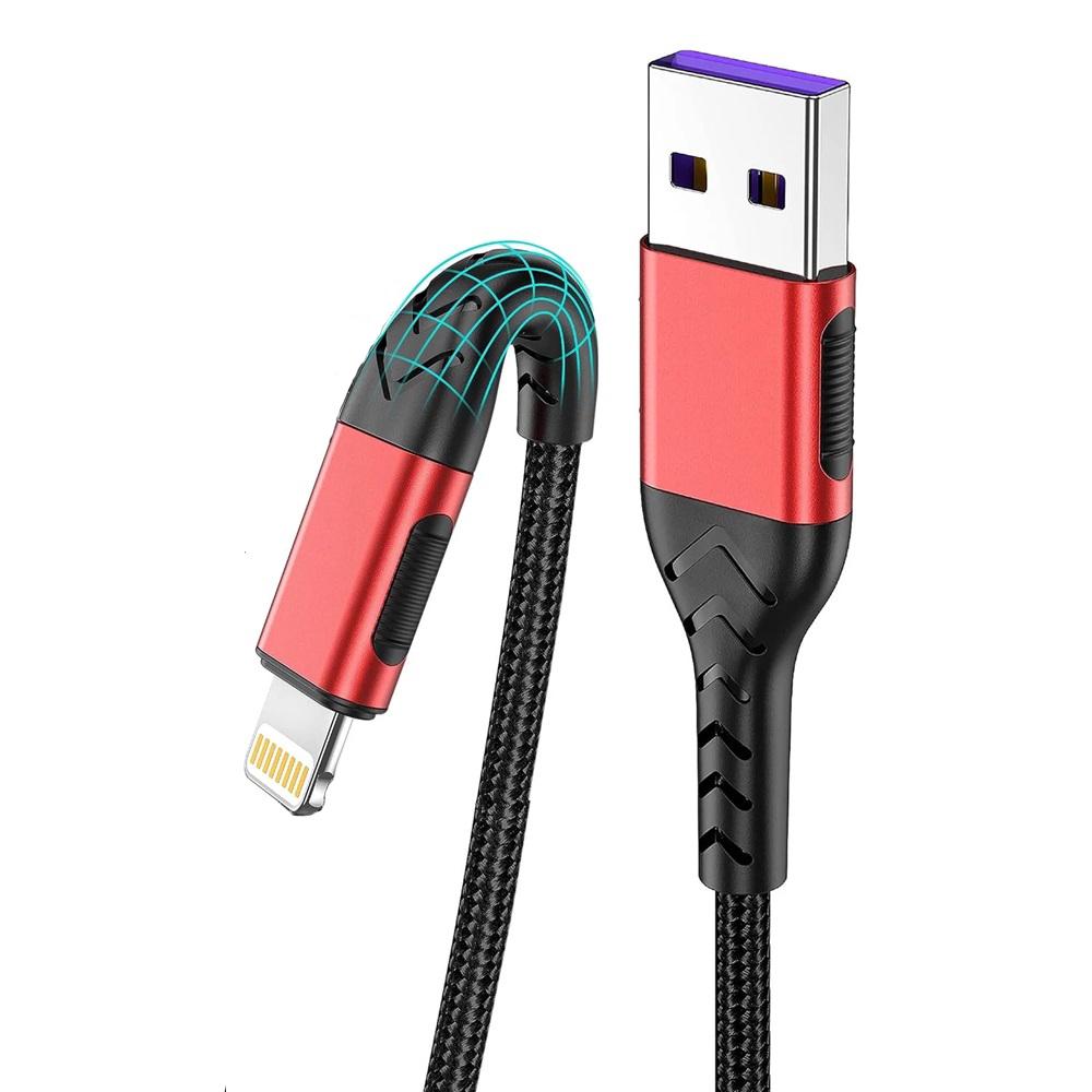 

USB-кабель 3A для быстрой зарядки, зарядное устройство для мобильного телефона, кабель для передачи данных 1m красный