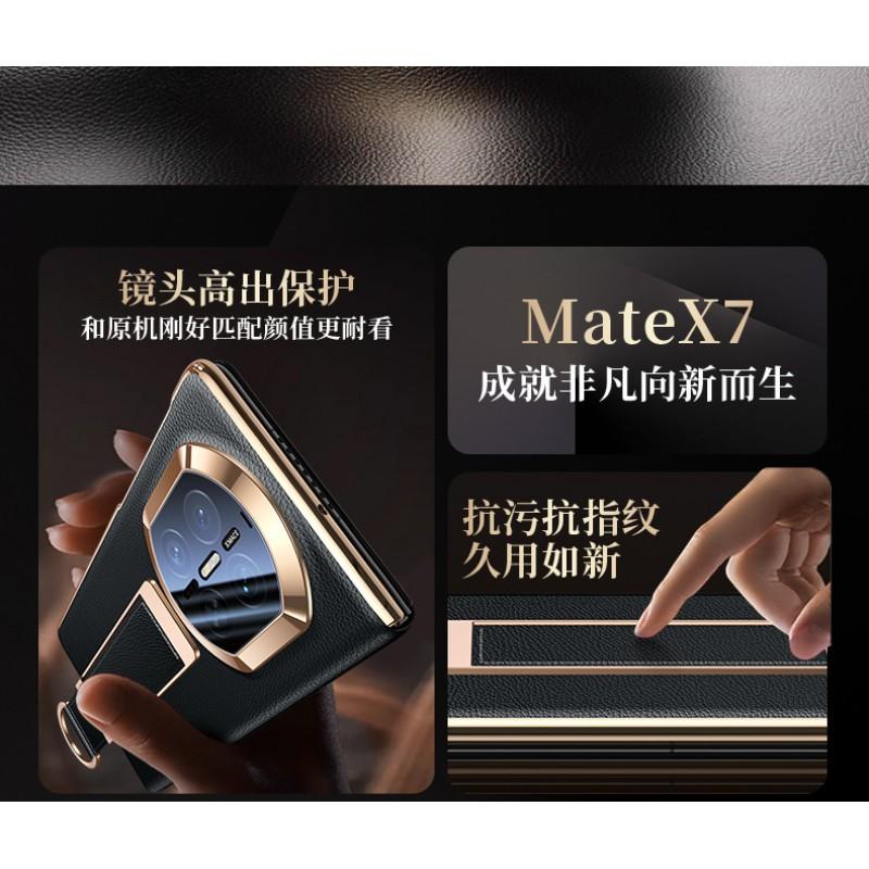 Premium Genuine Leather Flip Case Mate X7 With Magnetic Wrist Strap Full Camera Protection AndTexture Finish