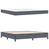Bed Frame with Mattress Dark Gray 200 x 200 cm Fabric