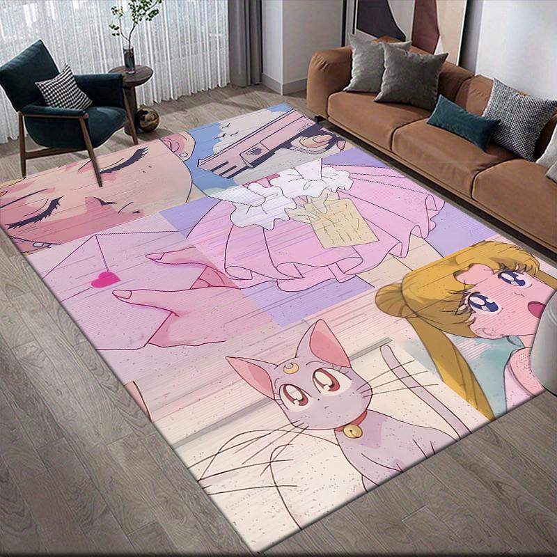 Sailor Moon Tsukino Usagi Main Area Rug, Sailor Moon Fan Cozy Carpet, Perfect Gift.chl