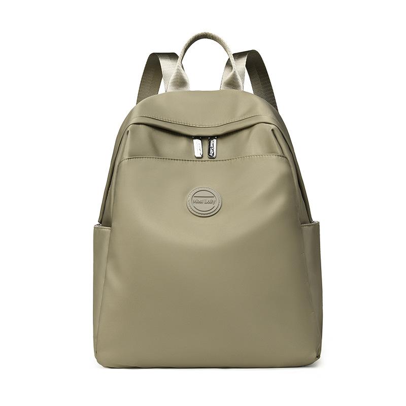

Women s Nylon Travel Backpack Large Capacity Lightweight Commuter Student Backpack хаки