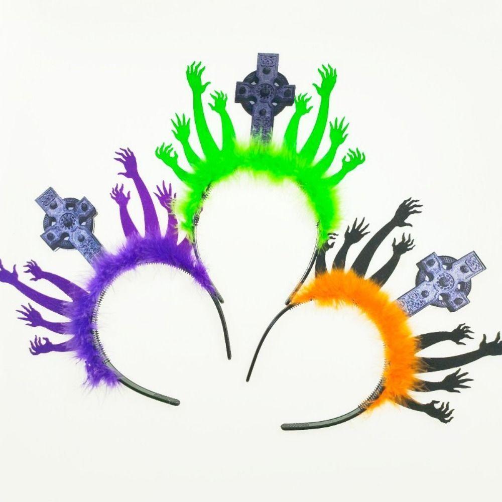 

Реквизит для маскарада, повязка на голову с призраком, повязка на голову ужасов, забавная надгробная плита, повязка для волос на Хэллоуин, унисекс