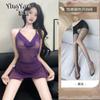 Sex underwear new high-end pajamas sexy pure wind ice silk mesh nightdress hot perspective suspender uniform