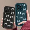 Cover per telefono in TPU opaco con motivo a fiocco per iPhone 16 Pro Max 15 Pro 14 Plus 13 12 11 XS XR 8 7 Protezione obiettivo Antiurto Morbida custodia bumper in silicone