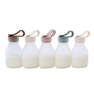 Silicone Milk Storage Bottle Breast Milk Preservation Bottle Wide Mouth