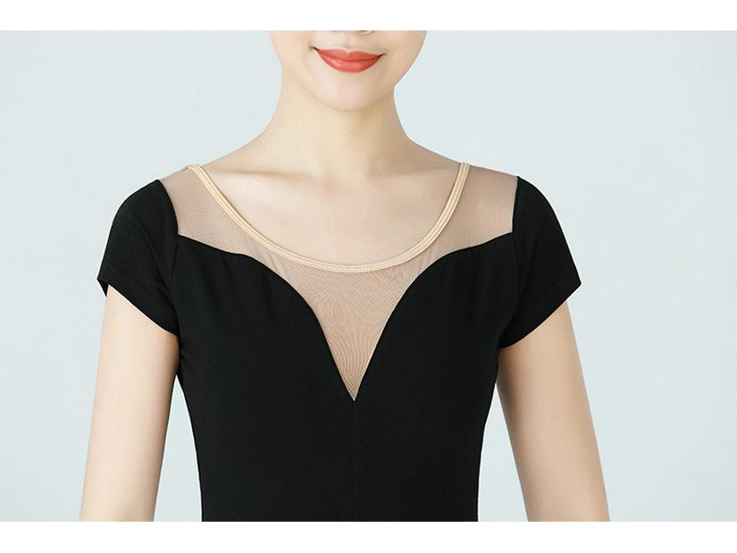 Acrylic Short Sleeve Leotard for Chinese Dance, Yoga, and Ballet Practice