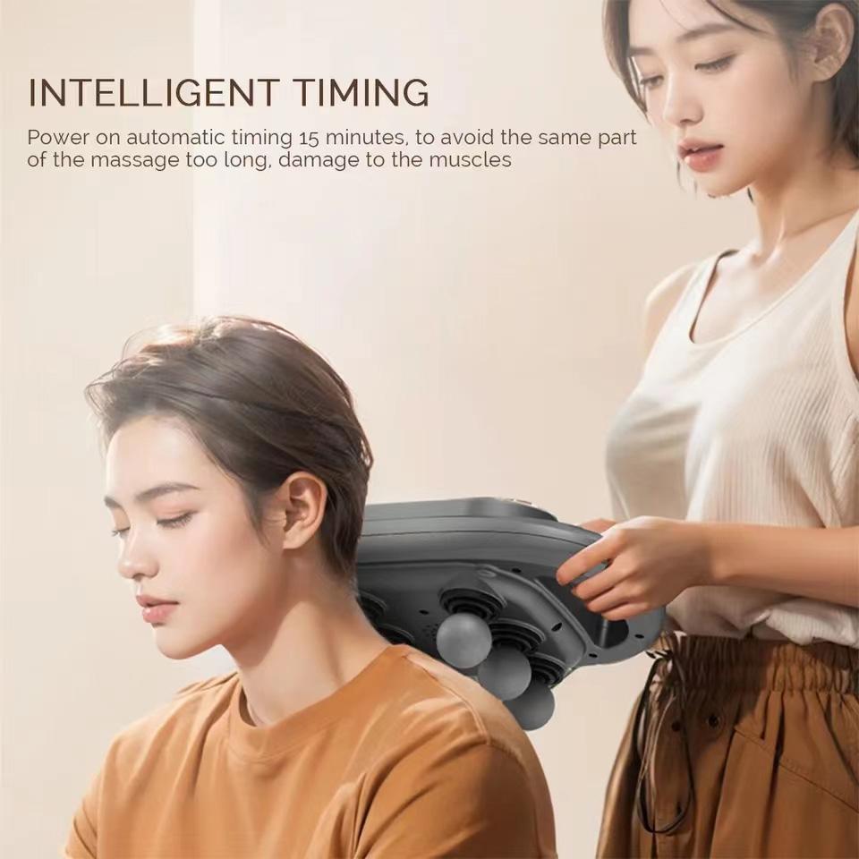Fascia Gun Muscle Massager Gun Six Heads High Frequency Neck Waist Massage Machine Neck Shoulder Professional Fascia Massage Gun