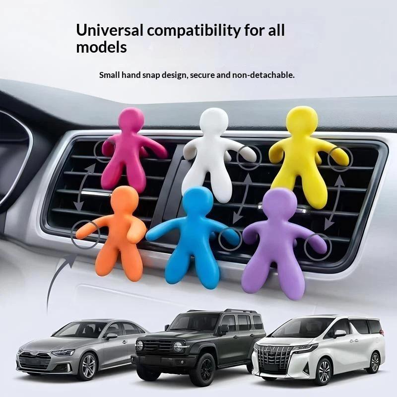 3D Creative Little Elves Air Freshener Natural Fruit Fragrance Car Air Vent Outlet Solid Aromatherapy Fashion Cute Car Interior