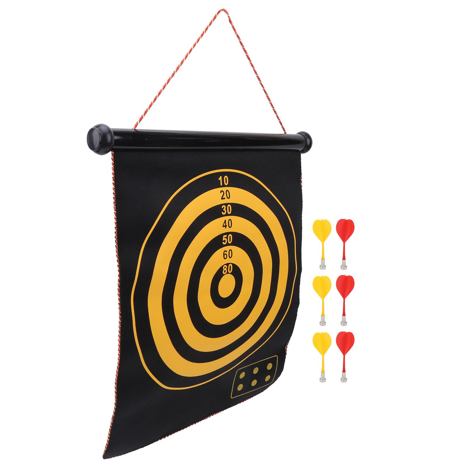 

15-дюймовая магнитная мишень для дартса с 6 дротиками, безопасный магнит, двусторонняя печать, дартс-ворс