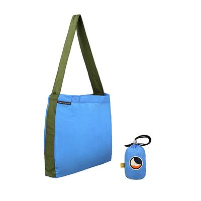Ticket To The Moon Eco Bag Medium 15L Light Blue Leaf Green
