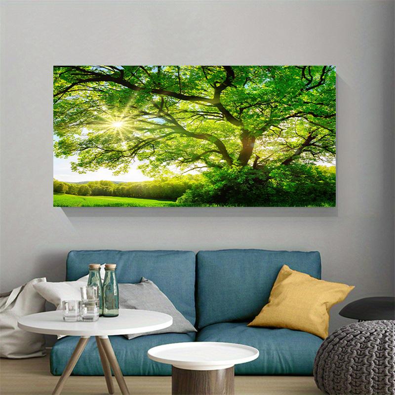 Landschaftsbilder Grüner Baum Leinwandmalerei Wald Poster und Drucke Wandkunst Bäume Bilder für Wohnzimmer Wohnkultur