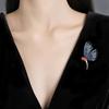 Women Brooch Sparkling Rhinestone Inlaid Butterfly Shape Anti-Exposure Buckle Suits Shirts Sweaters Bags Badge Outfit Accessory