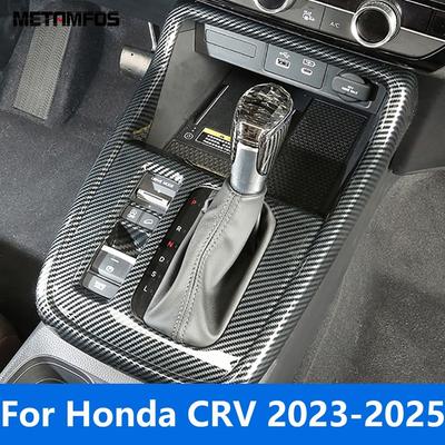 Pour Honda CR-V CRV 2024 2025 Fibre de Carbone Console Centrale Levier de Vitesse Boîte Panneau Couvercle Garniture Accessoires Intérieurs Style de Voiture