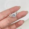 925 Sterling Silver Rings for Women Couple Minimalist Handmade Simple Narrow Blue Stone Ring Fine Jewelry Gift Prevent Allergy