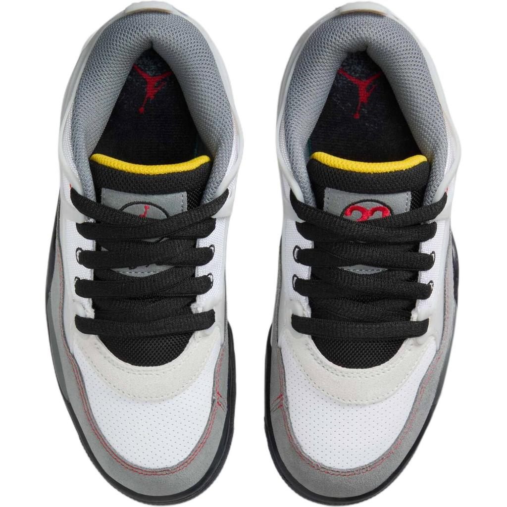 Air Jordan 4 RM Premium GS Motorsports Kids Sneakers White Black Smoke-Grey IB8051-100