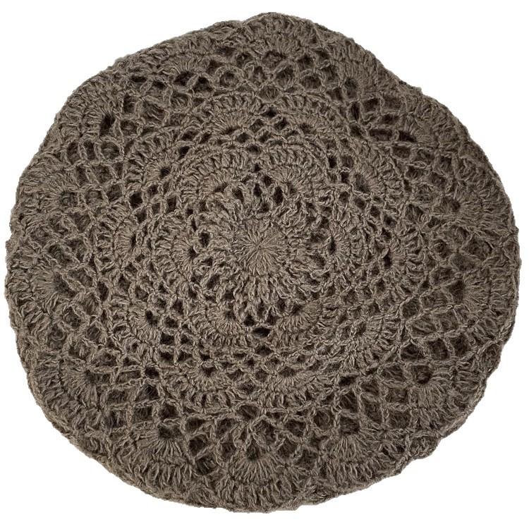 Versione Coreana Berretto a Maglia Retro Maillard da Donna Autunno Inverno Caldo Piccolo Cappello da Pittore Facciale Cappello in Lana Intrecciata