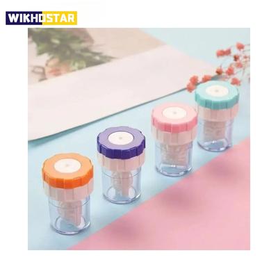Portable Manual Rotatable Contact Lens Cleaning Device Cosmetic Pupil Storage Container for Lens Care