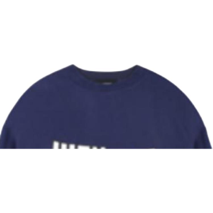 We11done FW22 Letter Sweatshirt Unisex sweatshirt Blue WD-TS3-22-799-U-NV
