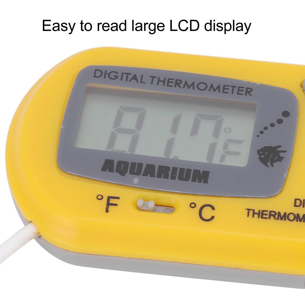 Aquarium Thermometer LCD Digital Fish   Water Terrarium Temperature with Suction Cup