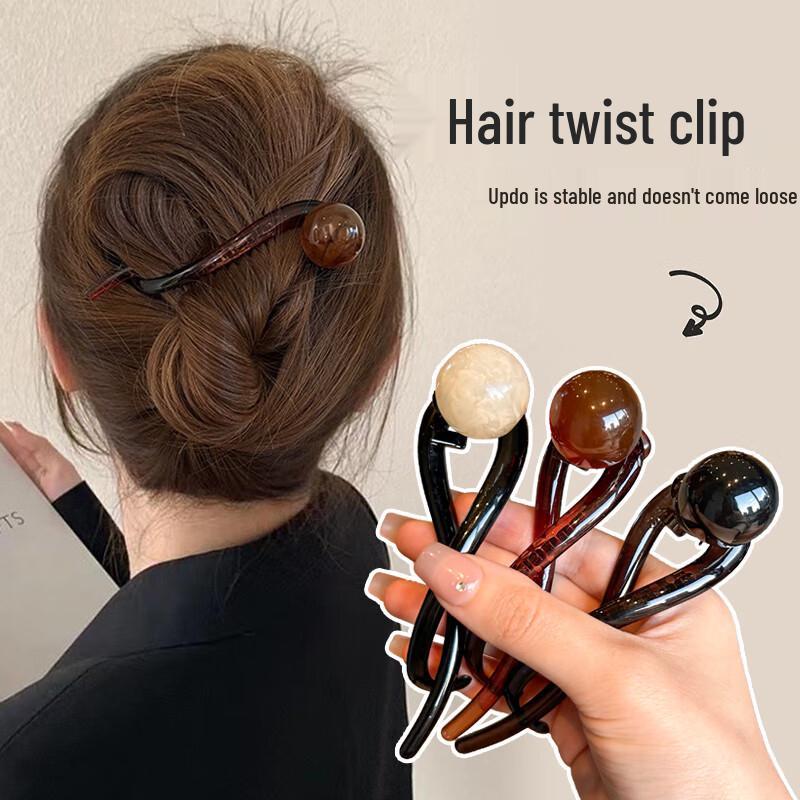 Elegant Twist Hair Claw Clip for Women 1 Piece янтарь