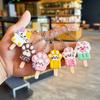 3-30 Pcs Creative Cat Paw Ice Cream Pvc Keychain Couple Bag Car Hanger Wedding Party Gift  Party Favors For Kids Birthday