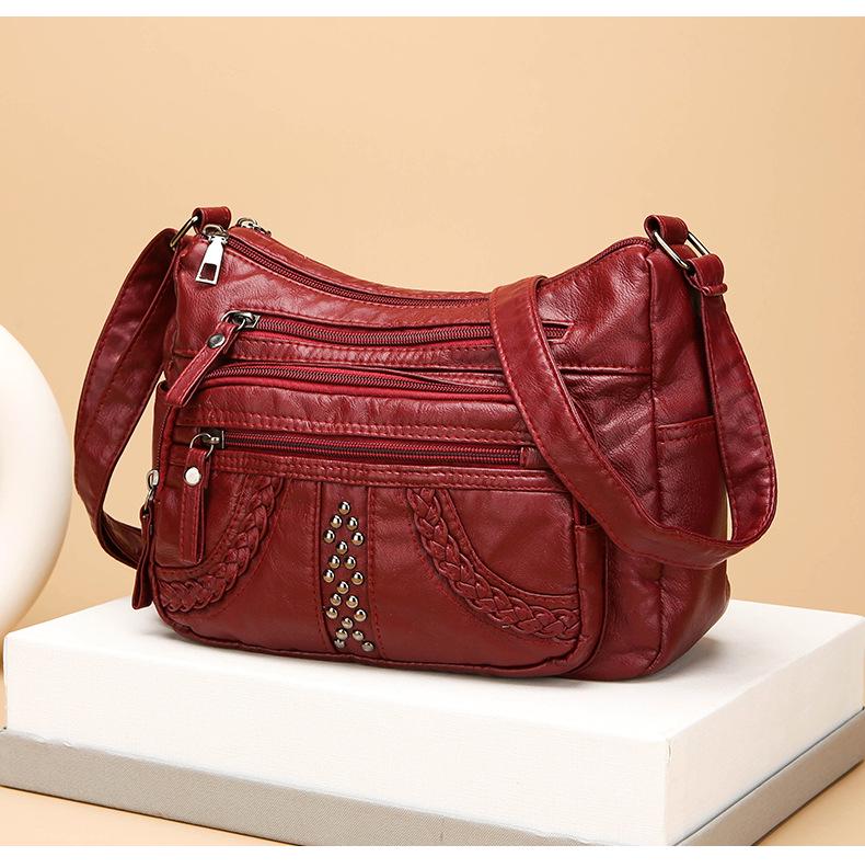 Women's Soft Multi-Compartment Crossbody Bag - Versatile, Casual, Large Capacity