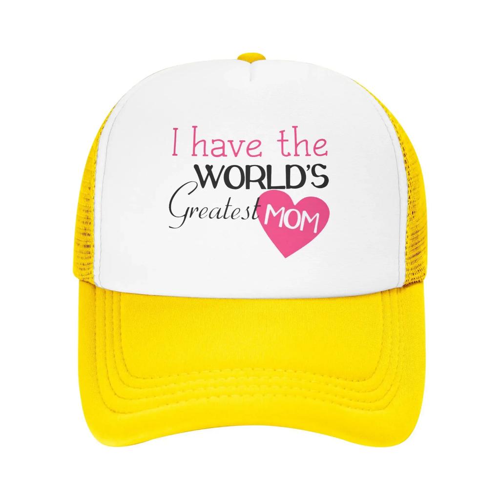I Have The Worlds Greatest Mom Custom Mesh Baseball Caps WoUnisex Unisex  Personalized FeUnisex Beach Coquette Hat Snapback Cap