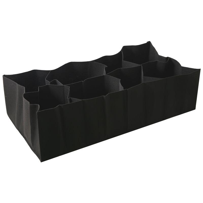 

Fresh Large 120X60x30cm Garden Grow Bag Outdoor 8 Grids Planter Box Felt Planting Container For Growing Tomatoes Potatoes Flower чёрный