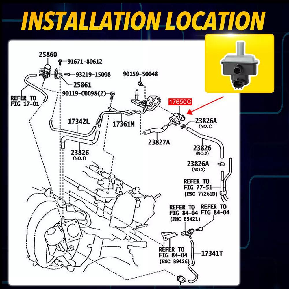 Dampbeholder Spylemagnetventil 90910-12283 Ventil For 2014-2018 Toyota Corolla EOE