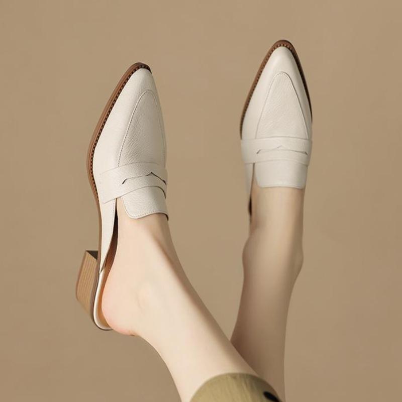 Pantofole da donna e sandali da donna Mules Scarpe a punta Ciabatte Albicocca Esterno Con Taglia Piccola Premium Eva Elegante Vip