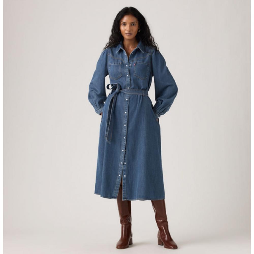 Levi S Women S Journey Long Sleeve Maxi dreSS 005ok0000