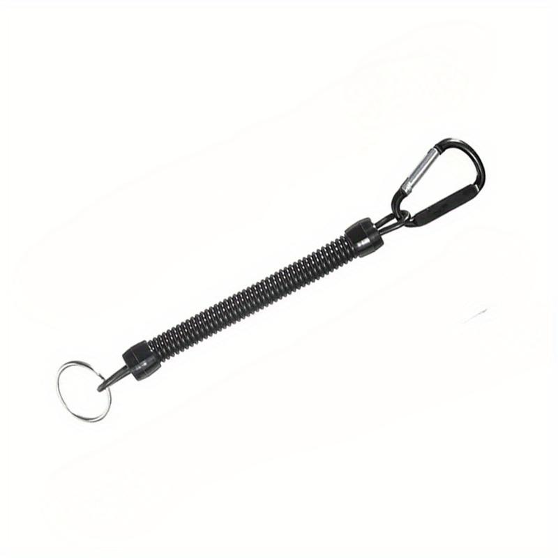 Fishing Lanyards 22cm Retractable Coiled Tether with Carabiner Boating Fishing Rope Retention Rope Fishing Tools Tackle