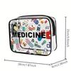 Transparent Casual Handbag for Men & Women - Foldable Lightweight Travel Toiletry Organizer with Zipper Closure & Carry Handle