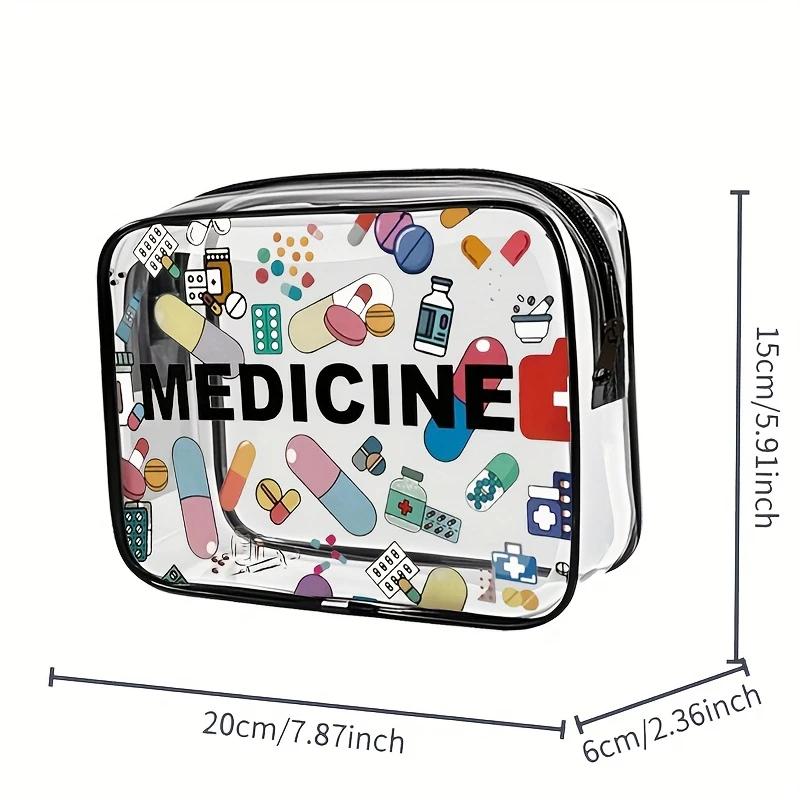 Transparent Casual Handbag for Men & Women - Foldable Lightweight Travel Toiletry Organizer with Zipper Closure & Carry Handle