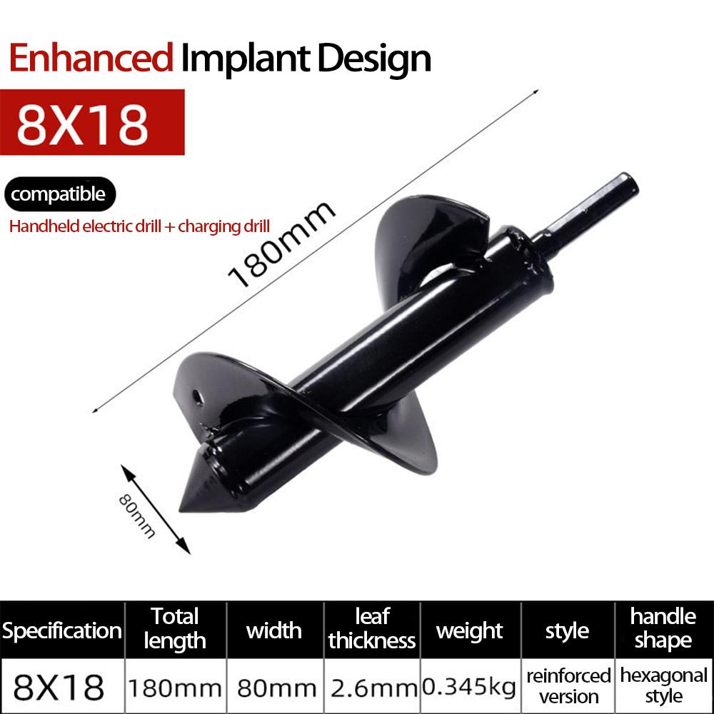 Spiral Rod Hand Drill for Planting Seeds, Flowers, Vegetables, In Greenhouse with Electric Drill and Flashlight.