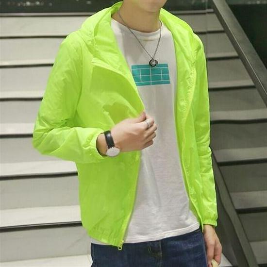 2023 Lätt Genomskinlig Solskyddsjacka för Herrar - Mångsidig Strandkläder för Studenter