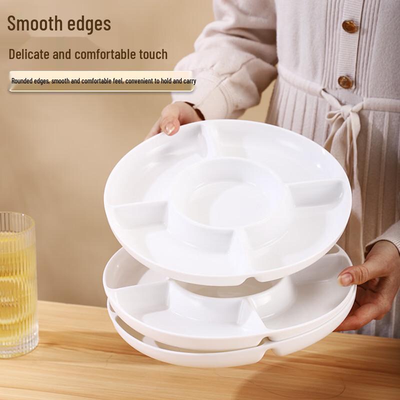 RuHan Wheat Straw Five-Compartment Serving Plate