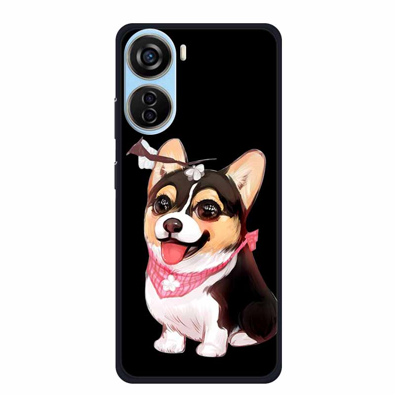 Schwarze Silikonhülle für ZTE Blade V50 Design 5G Libero 5G IV V41 Vita Axon 40 lite Handyhülle Cartoon Katze Weiche Rückseite Hülle