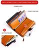 Genuine Leather RFID Anti-Theft Ladies Long Wallet Clutch with Brush Wax Finish
