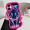 Tiger Neon Golfrand TPU Mobiele Telefoonhoesje voor iPhone 17 16 15 14 13 12 11 Air Pro Max Plus Kleurrijke Cover