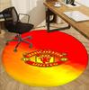 Manchester United F.C Pattern Round Rug, Indoor/Outdoor Mat, for Picnic, Gameroom, Bedroom, Office, Living Room, Home Decor Carpet, Birthday Gift