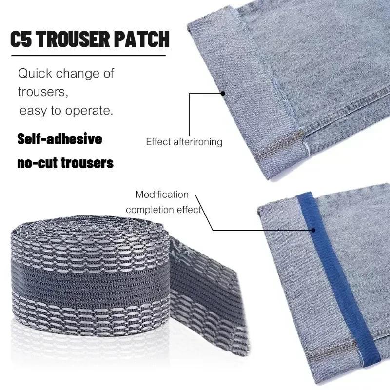 Self-Adhesive Pants Edge Shorten Paste Iron-on Hem Tape For Jeans Clothes Length Shorten Repair DIY Apparel Sewing Accessories
