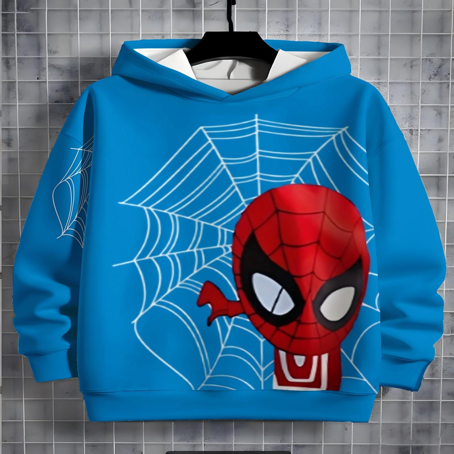 

2026 Children s Hoodies 3D Spider Printed New Men s and Women s Hoodies Casual Neutral Hoodies Children s Hoodies Clothing 13-14Y