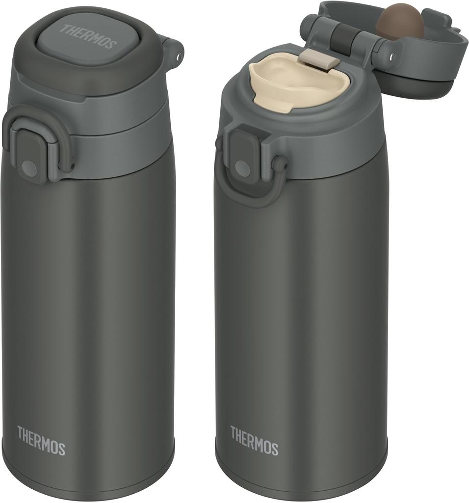 Thermos Water Bottle Vacuum Insulated Mobile Mug with Carry Loop 550ml Dark Gray DGY JOS-550