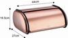 Large Steel Bread Bin 44cm Matte Rose Gold KINGHOFF KH-1870