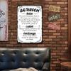 Metal Poster Wall Art Vintage Bathroom Rules Rustic Farmhouse Decor Rectangular Iron Sign