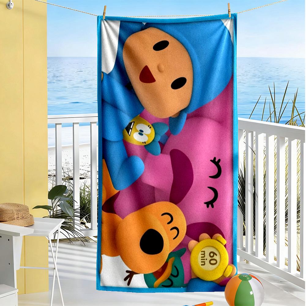 Pocoyo Beach Towel Super Soft & Absorbent Comfortable Lightweight Suitable for Sports, Travel, Swimming, Yoga, Bathroom, Beach, And Pool